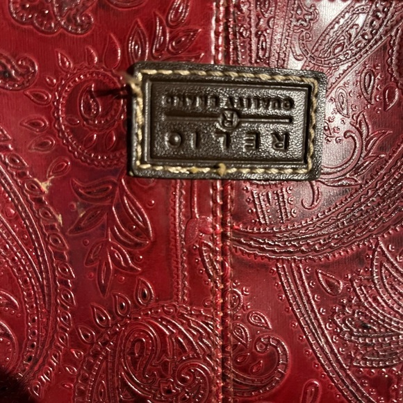 Red Relic crossbody bag in red and brown - Picture 6 of 7